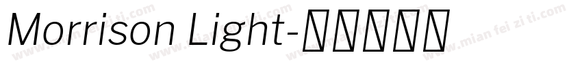 Morrison Light字体转换